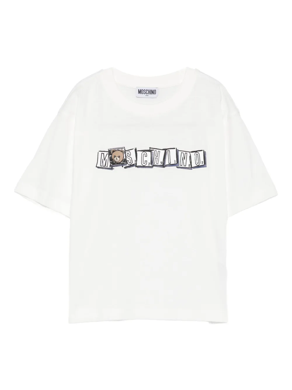 Moschino Kids T-shirt met teddybeerprint Wit