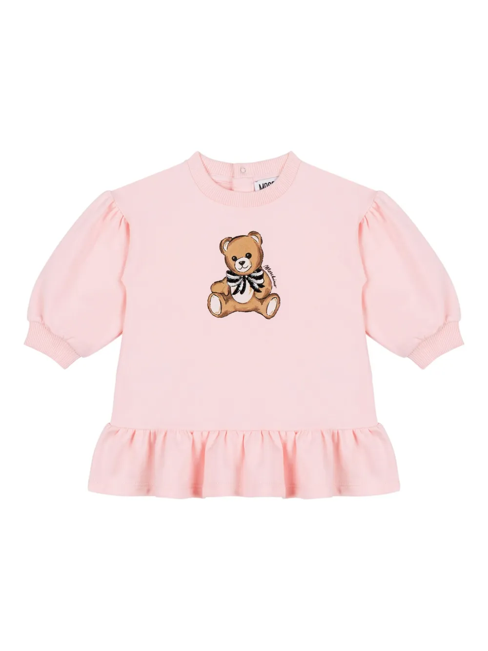 Moschino Kids teddy bear-graphic dress Roze