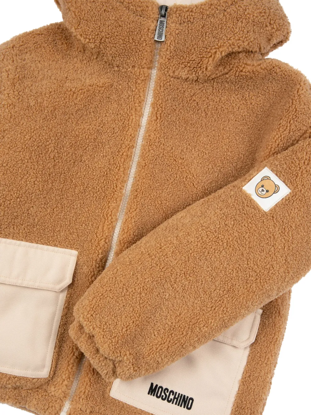 Moschino Kids Jack van imitatiebont Bruin