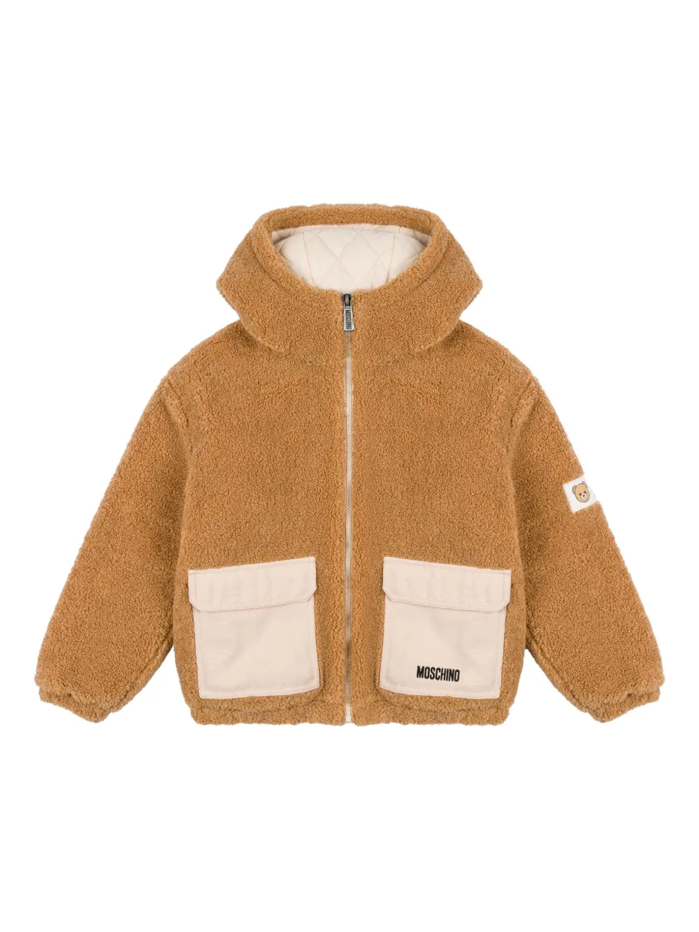 Moschino Kids Jack van imitatiebont Bruin