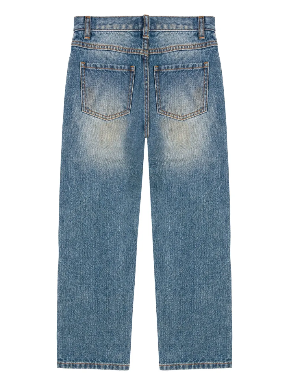 Moschino Kids Jeans met patchwork Blauw