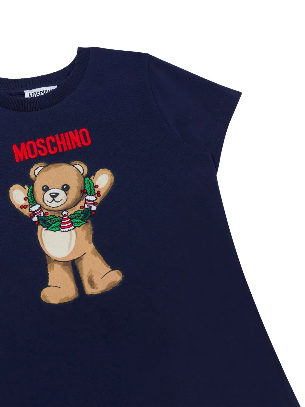 Moschino Kids T-shirt met teddybeerprint Blauw