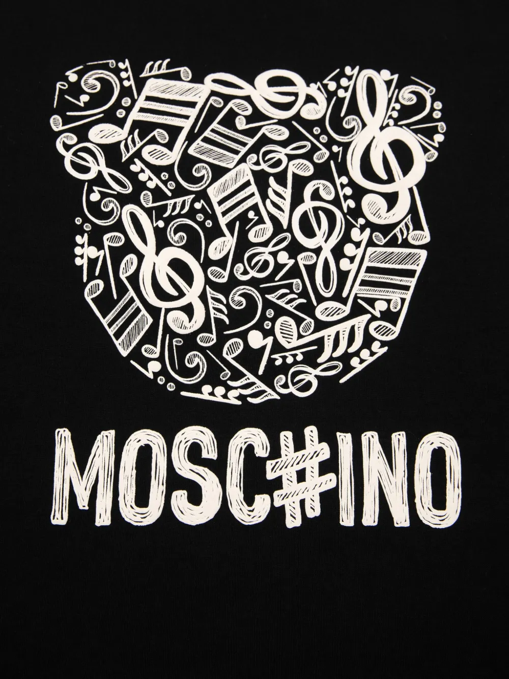 Moschino Kids Sweater met grafische beer 60100 nero