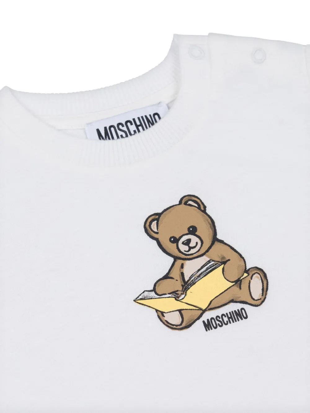 Moschino Kids T-shirt met teddybeerprint Wit