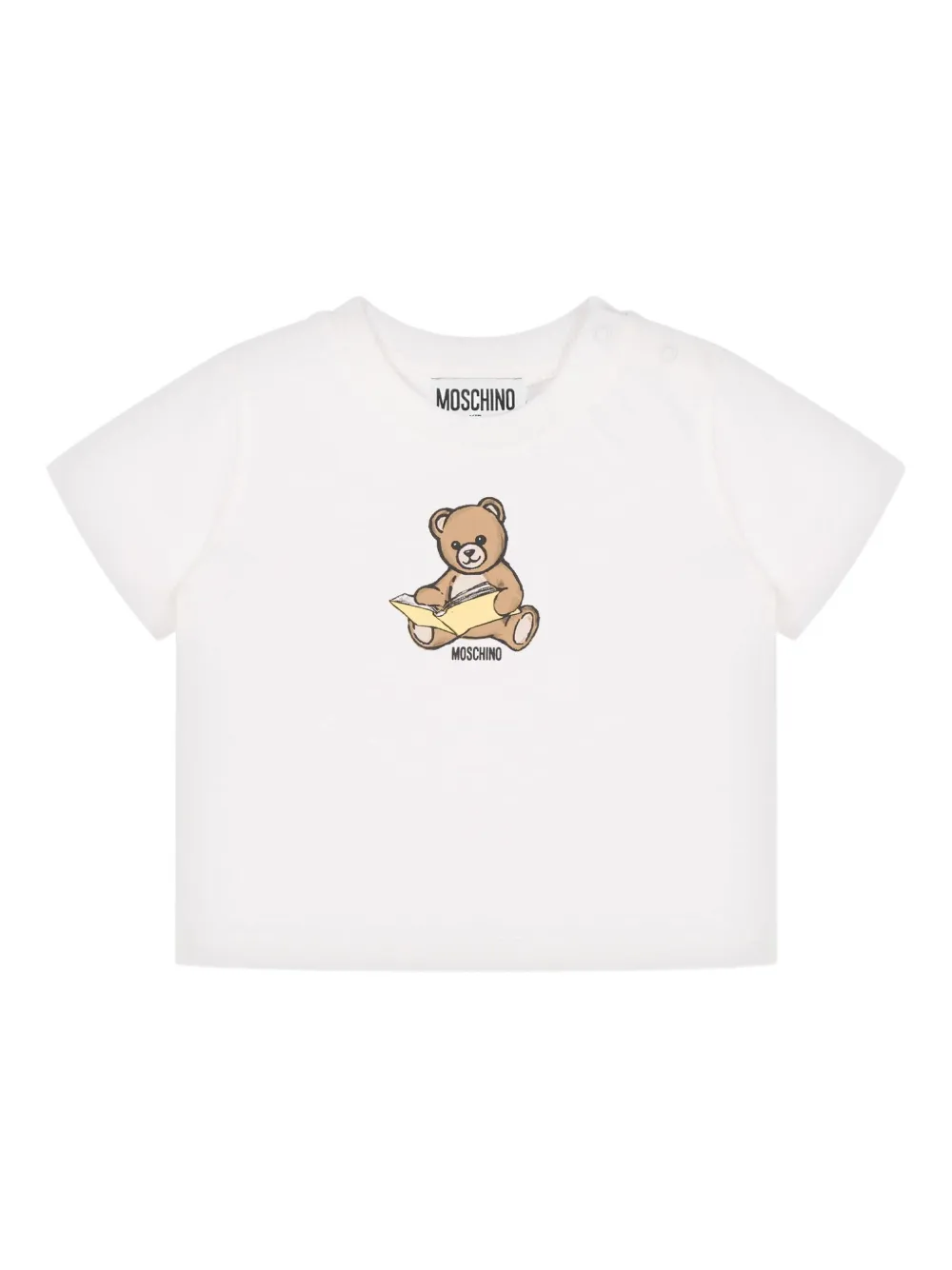 Moschino Kids T-shirt met teddybeerprint Wit