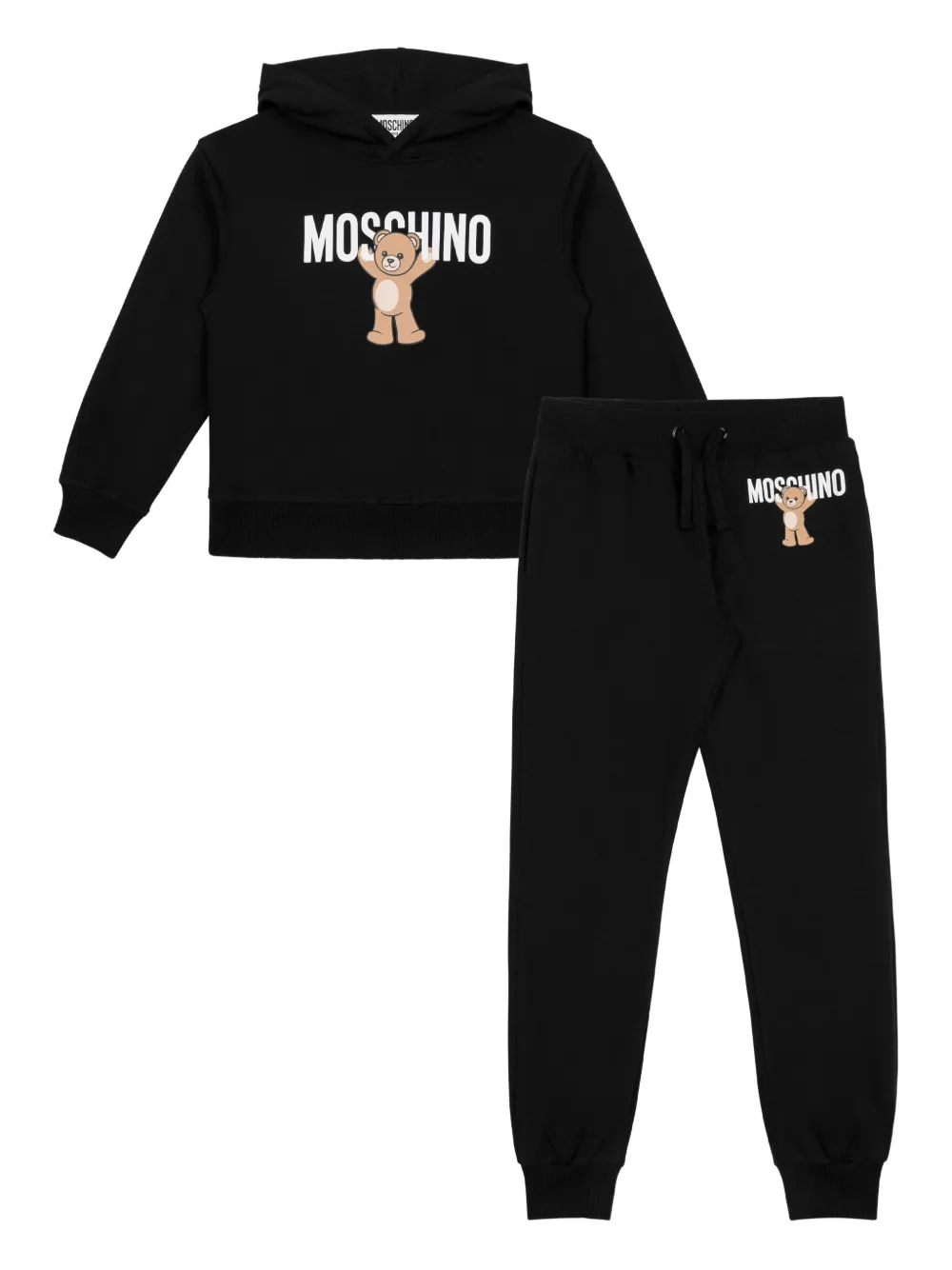 Moschino Kids teddy-print tracksuit - ブラック Moschino Kids teddy-print tracksuit - ブラック