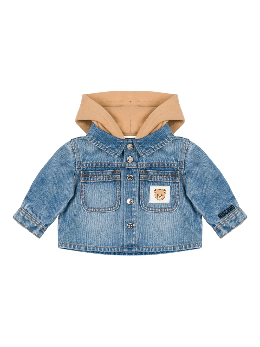 Moschino Kids Spijkerjack met capuchon Blauw