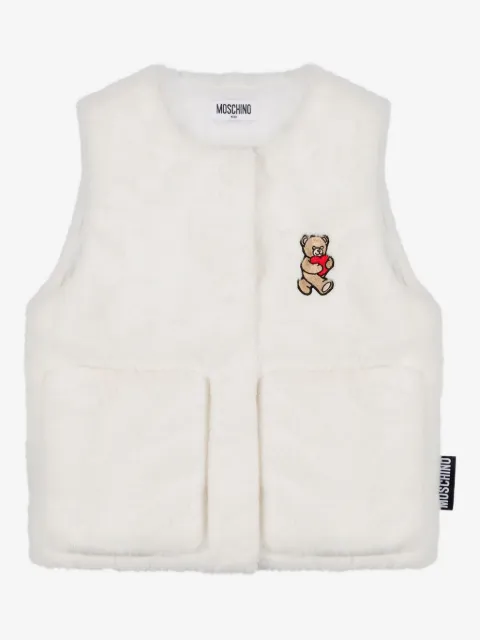 Moschino Kids Teddy Bear-print gilet