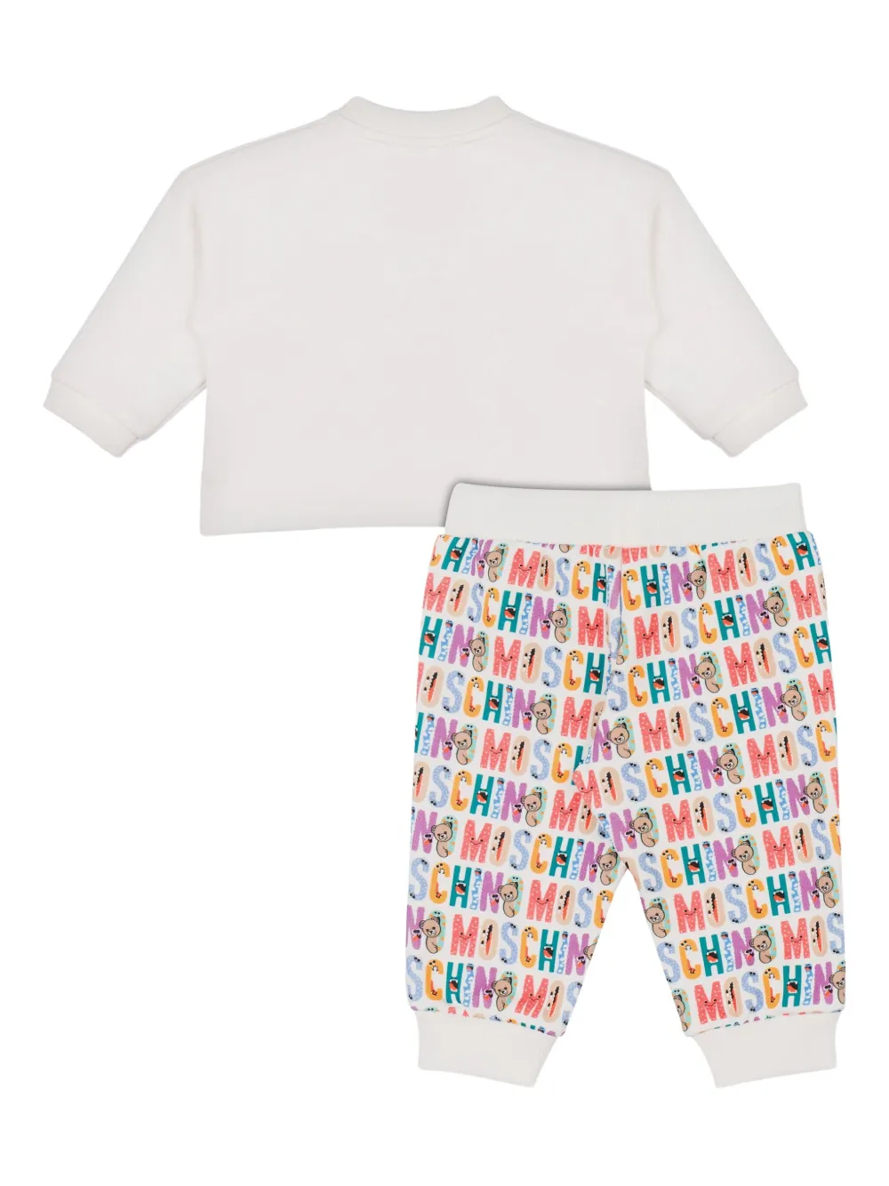 Moschino Kids Trainingspak met logoprint Wit