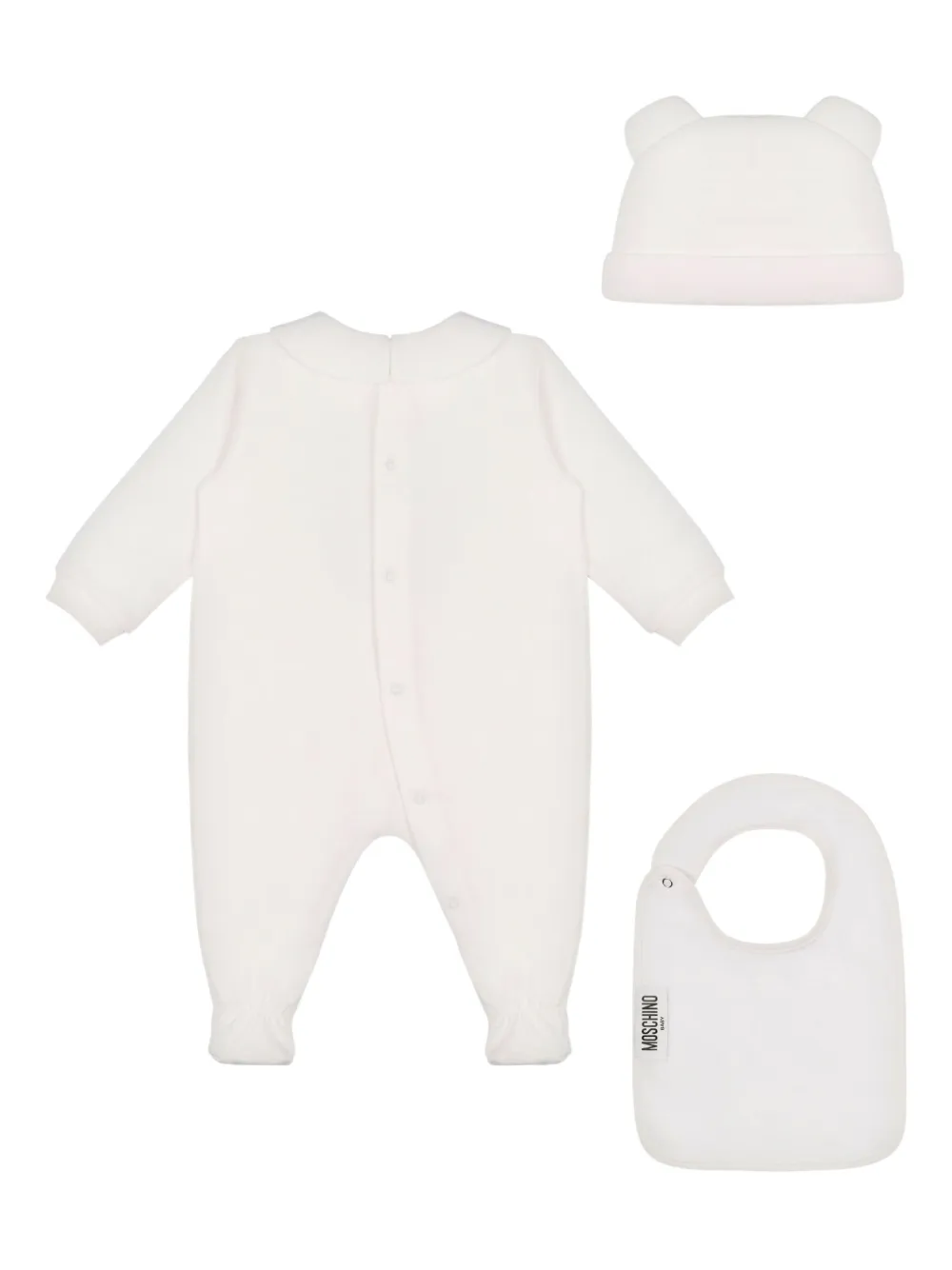 Moschino Kids Babypakje met beerprint en logo Wit