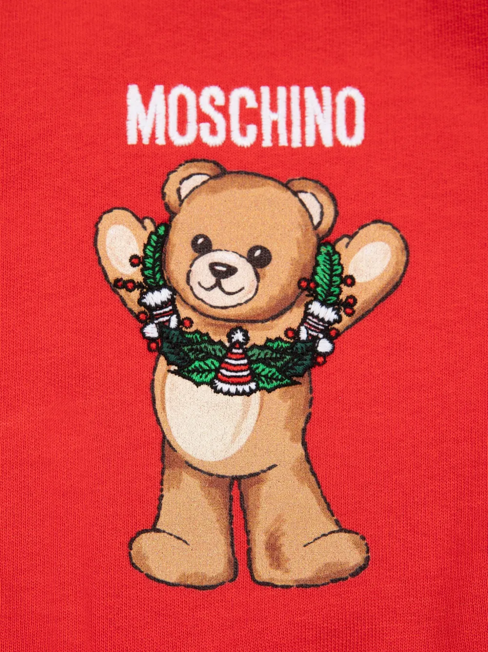 Moschino Kids Sweater met teddybeerprint Rood