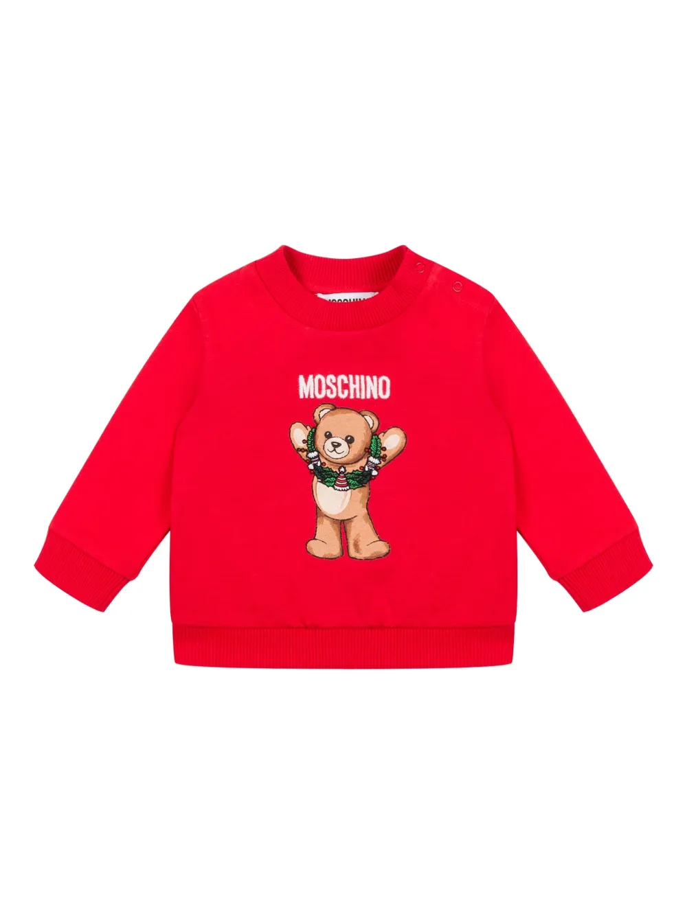 Moschino Kids Sweater met teddybeerprint Rood