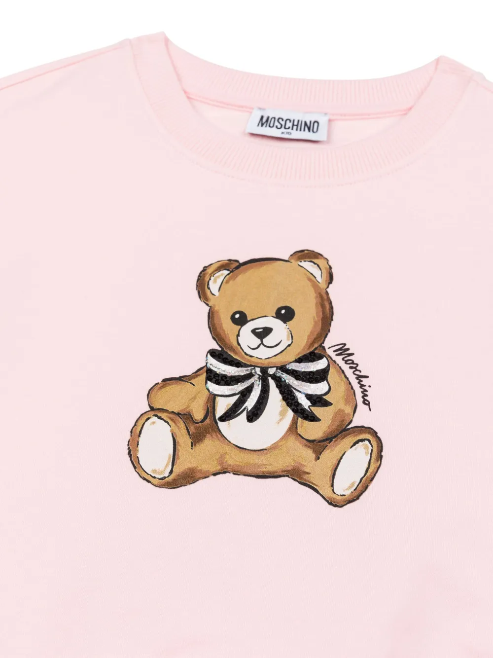 Moschino Kids Sweater met teddybeerprint Roze