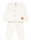 Moschino Kids quilted knit trousers set - White