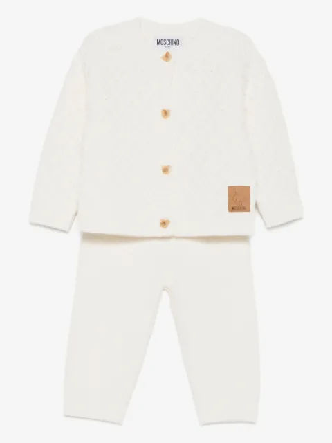 Moschino Kids quilted knit trousers set