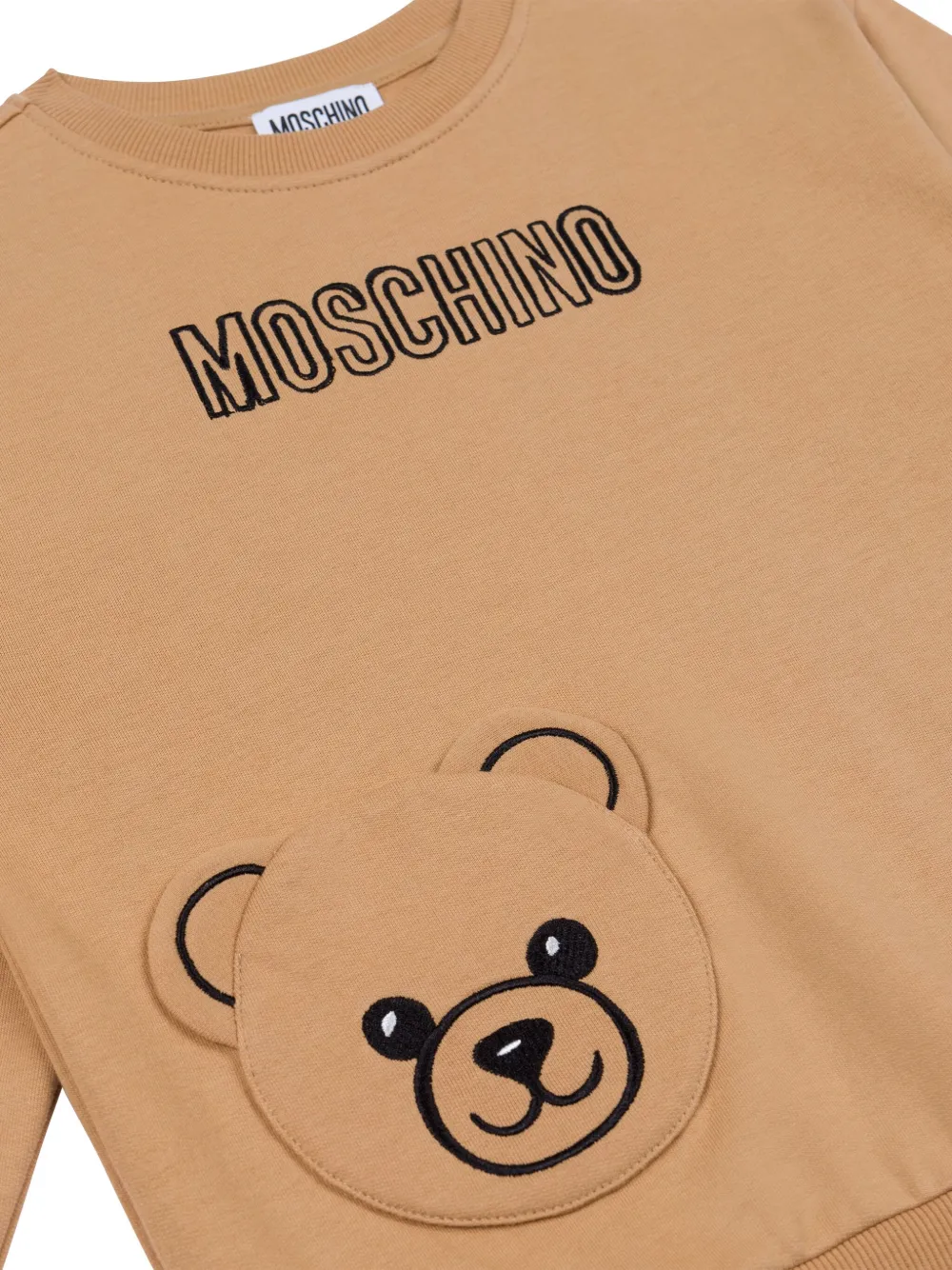 Moschino Kids Sweater met teddybeerprint Beige