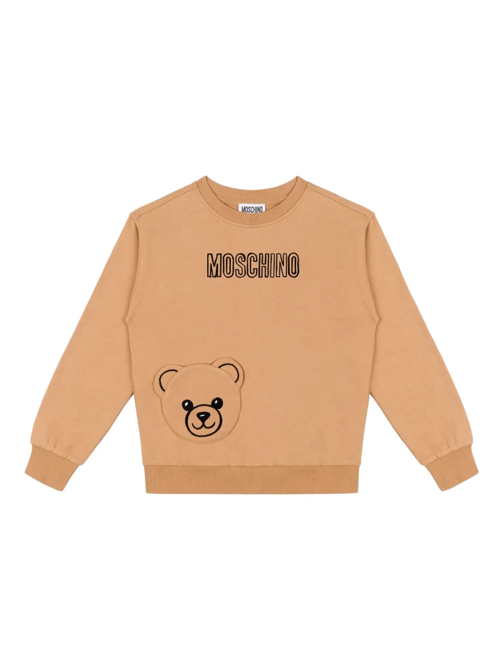 Moschino Kids Sweater met teddybeerprint Beige
