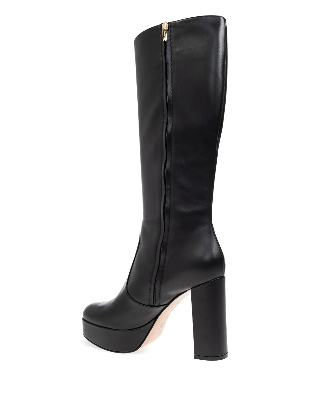 Gianvito Rossi 110mm leather heeled boots Black