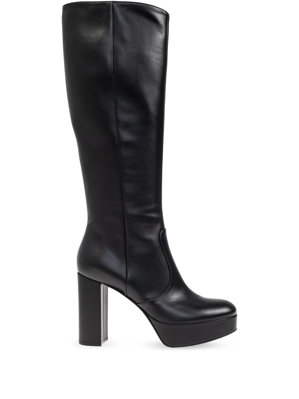Gianvito Rossi 110mm leather heeled boots Black