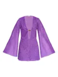 Oséree bell-sleeve mini dress - PURPLE