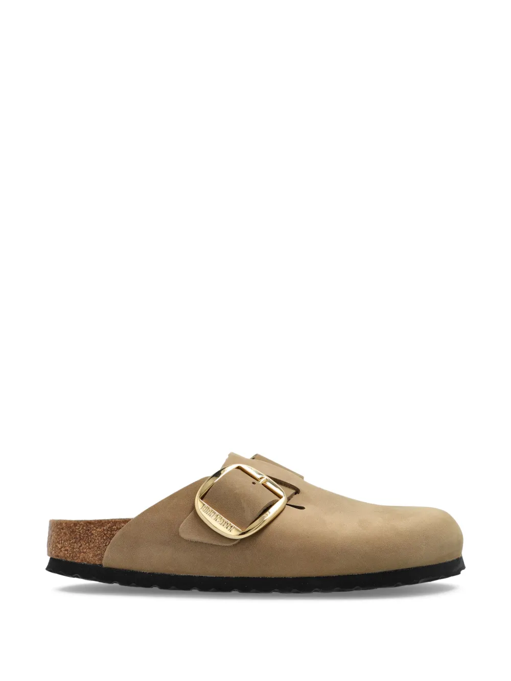 Birkenstock Boston Big Buckle suede mules Bruin