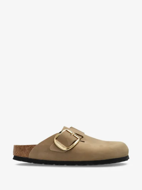 Birkenstock Boston Big Buckle suede mules