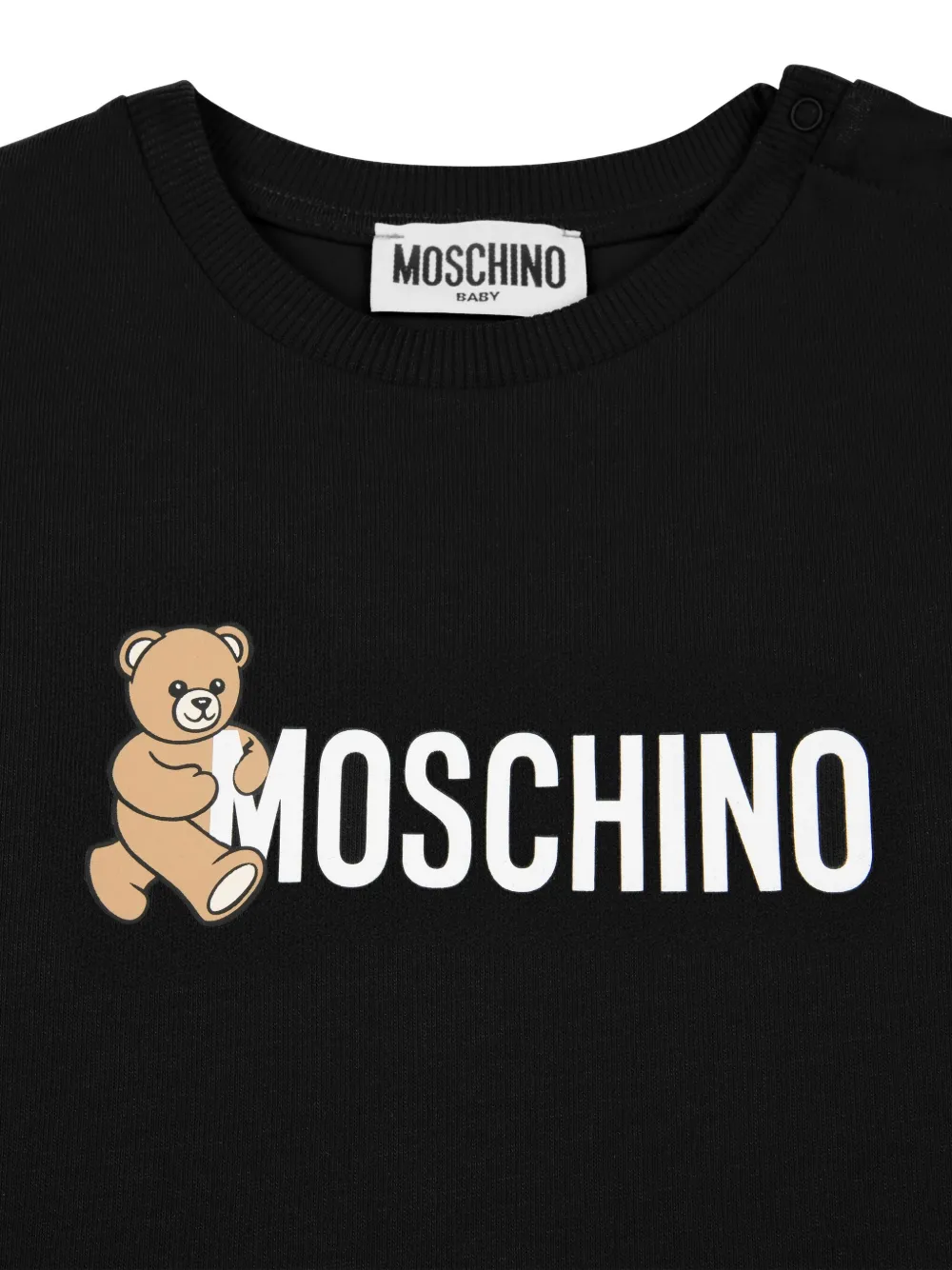 Moschino Kids T-shirt met teddybeerprint Zwart