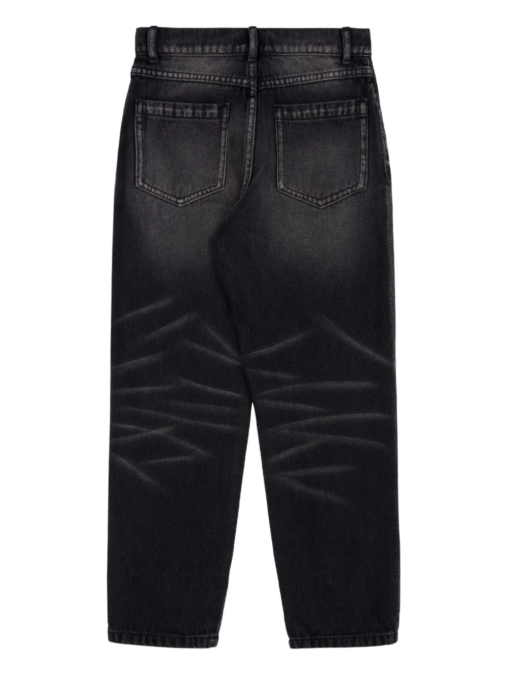 Moschino Kids Gerafelde jeans Zwart