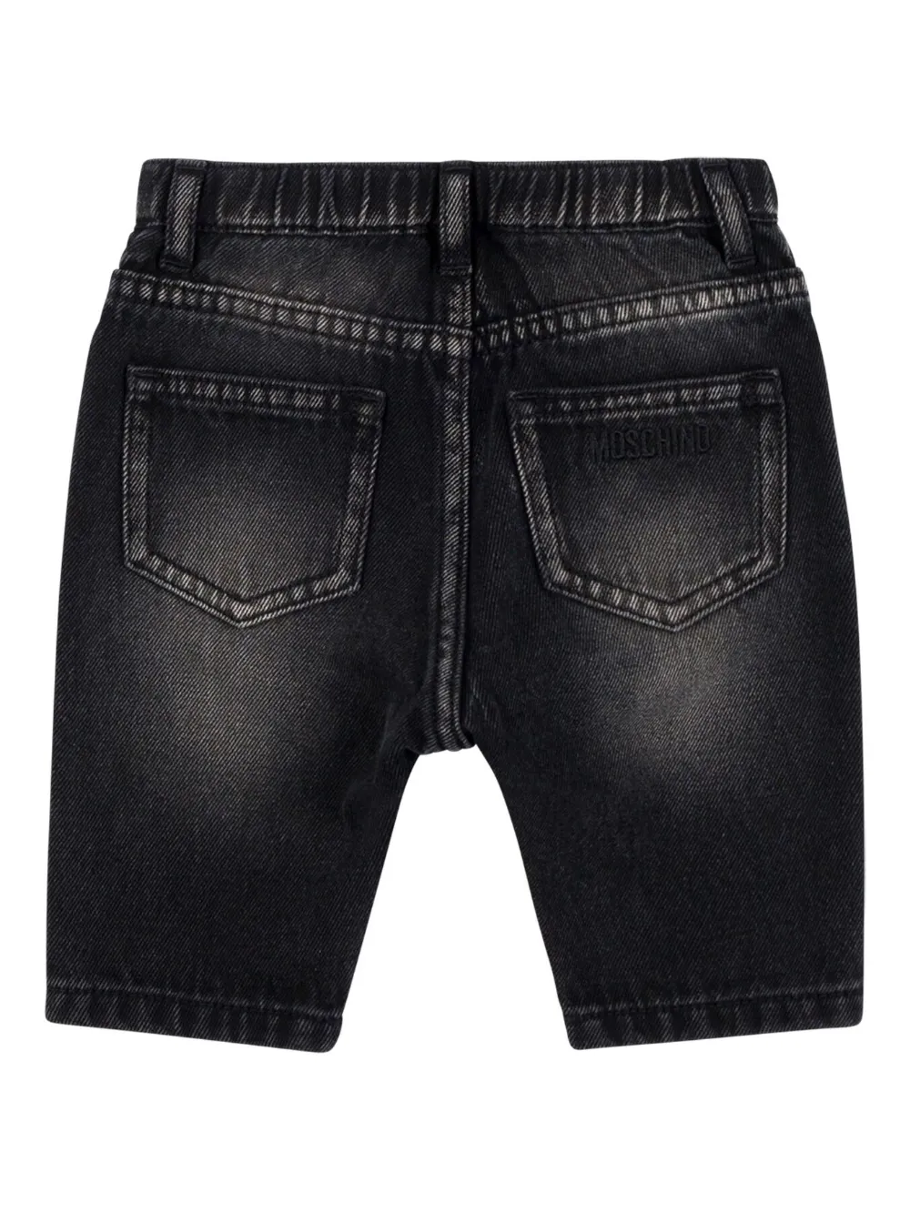 Moschino Kids Gerafelde jeans Zwart