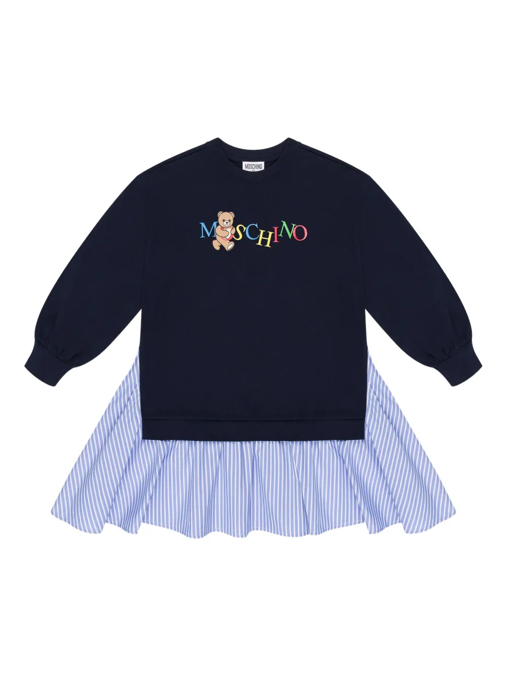 Moschino Kids Gelaagde sweaterjurk Blauw
