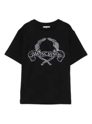 Dolce & Gabbana Kids DG-rhinestone Cotton T-shirt | Black