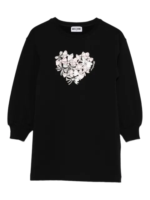 Moschino Kids heart-bow dress