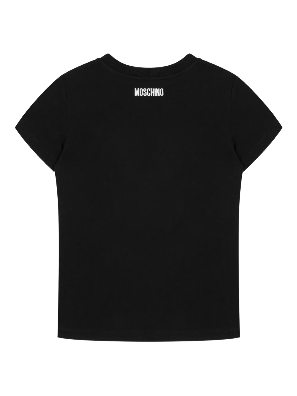 Moschino Kids Katoenen T-shirt Zwart