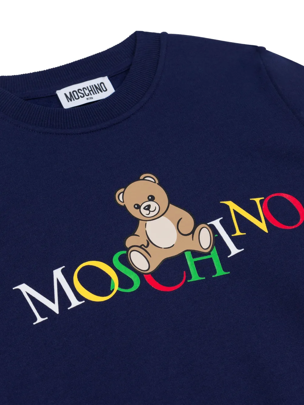 Moschino Kids Sweater met beerpatroon Blauw