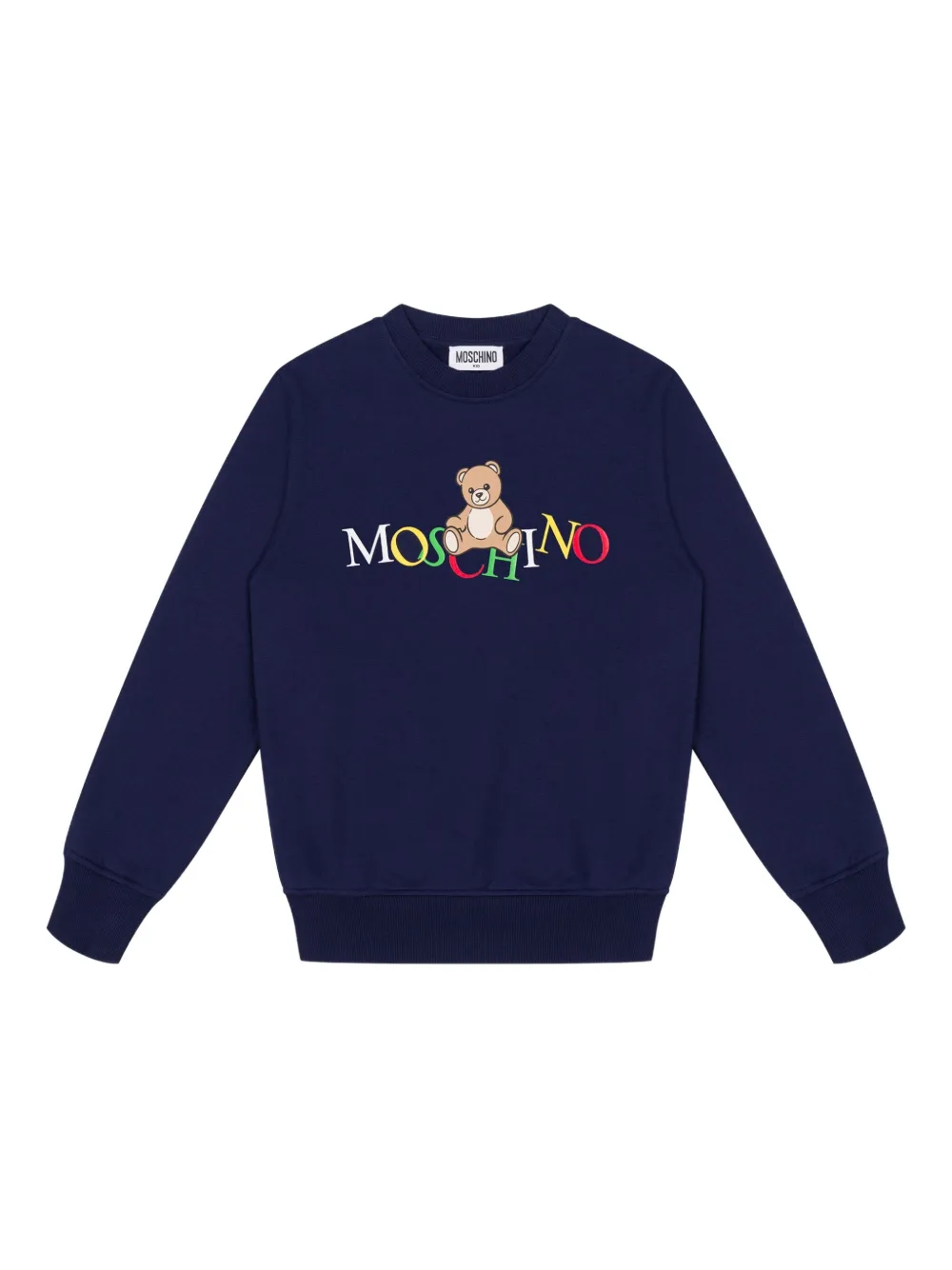 Moschino Kids Sweater met beerpatroon Blauw