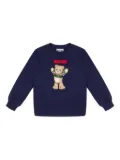 Moschino Kids teddy-print sweatshirt - Blue
