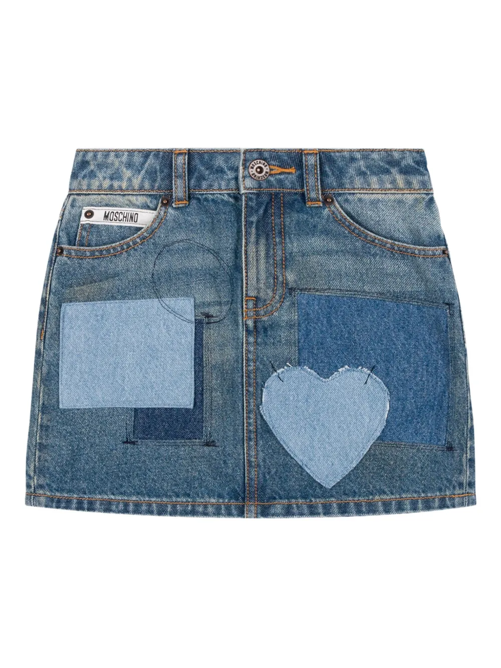 Moschino Kids Mini-spijkerrok Blauw