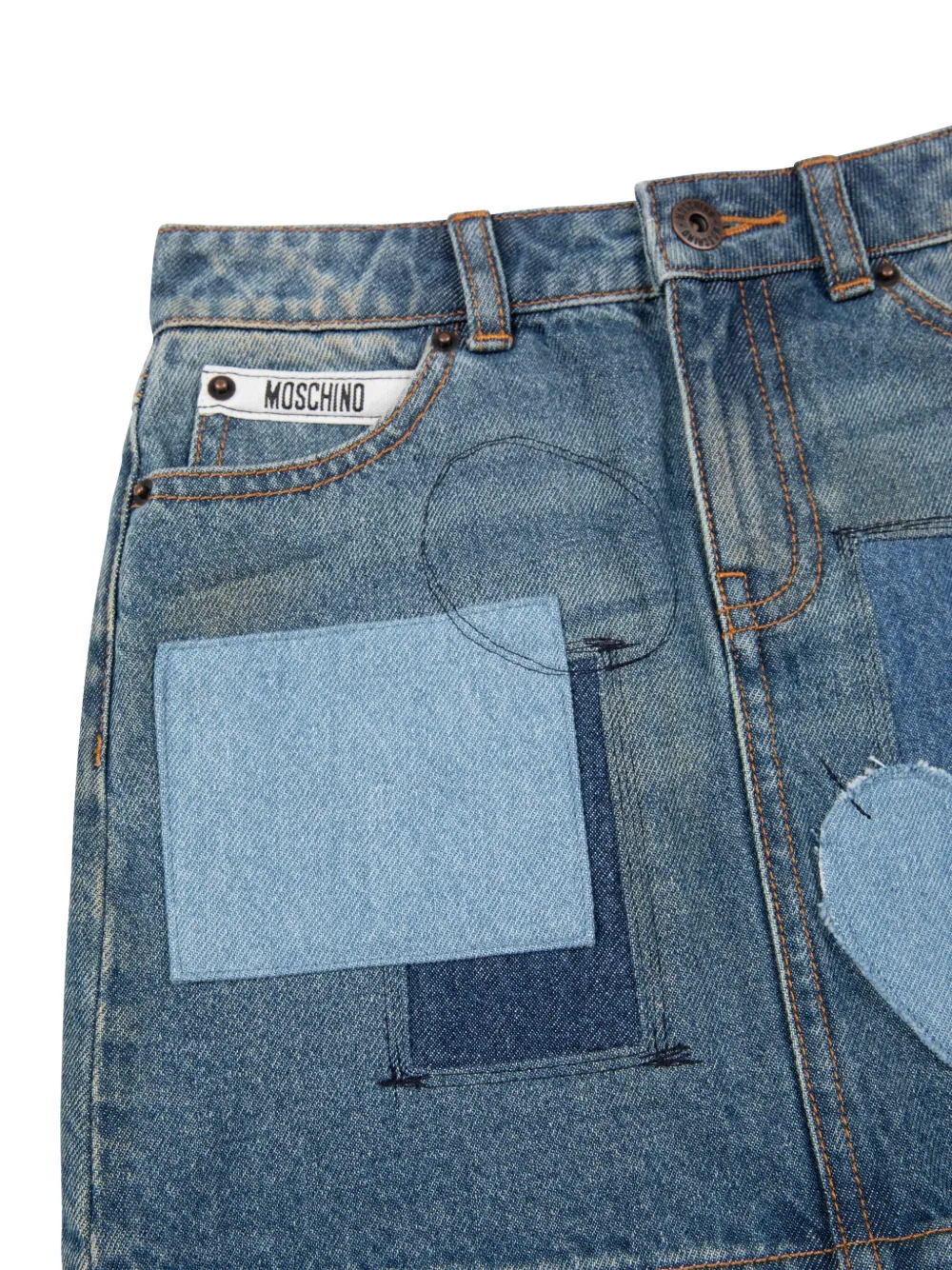 Moschino Kids Mini-spijkerrok Blauw