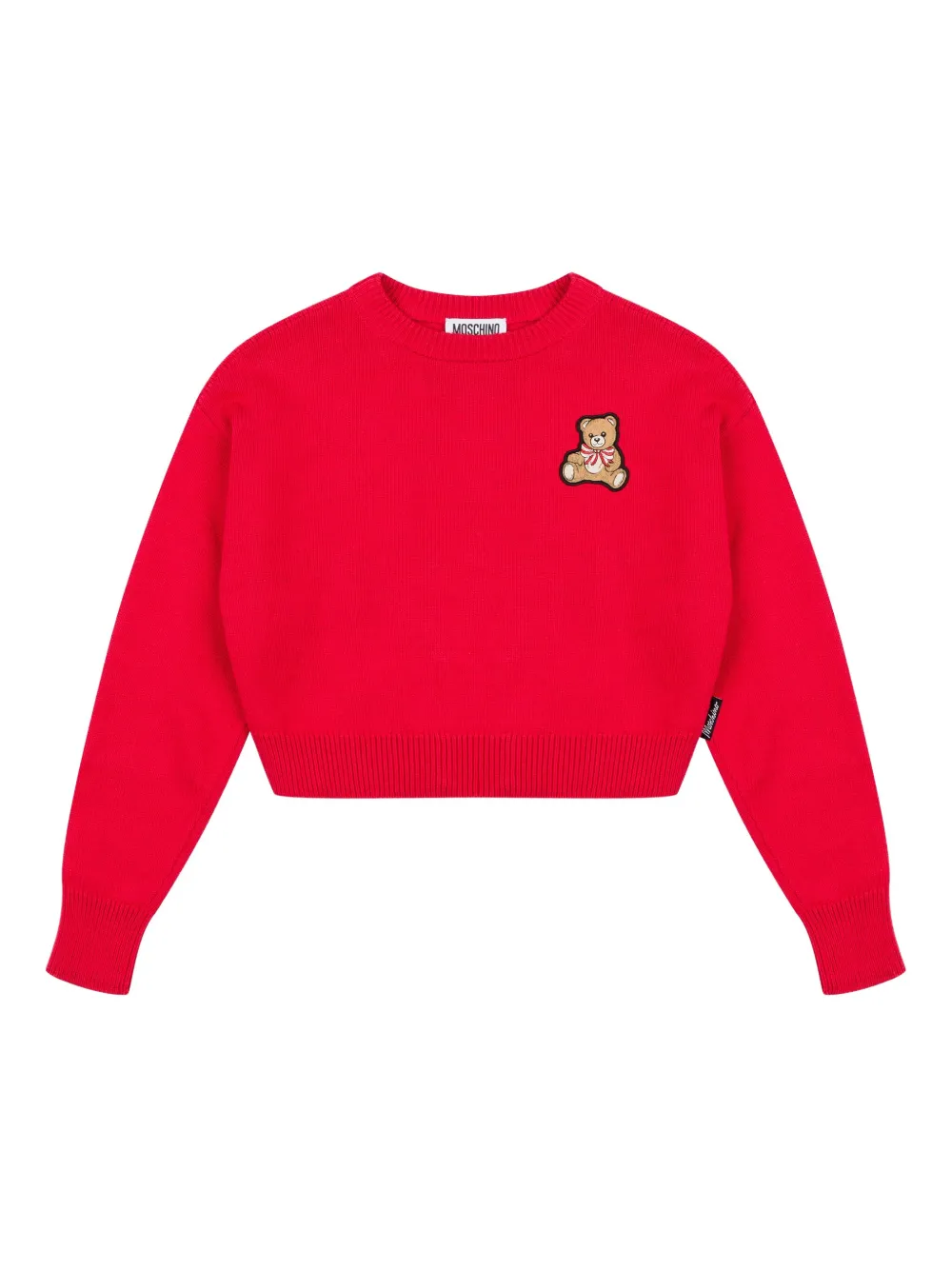 Moschino Kids Trui met beerprint Rood