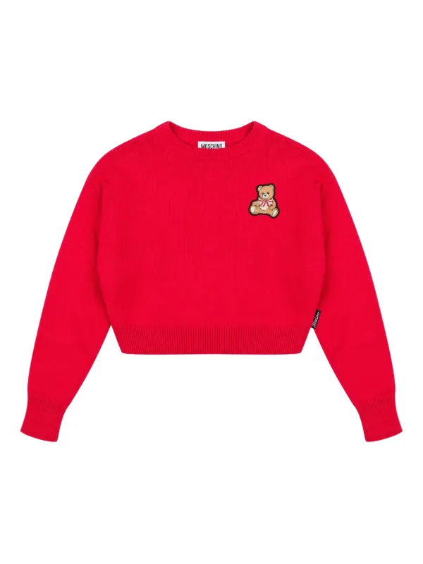 Moschino Kids ベアモチーフ セーター | レッド | FARFETCH JP