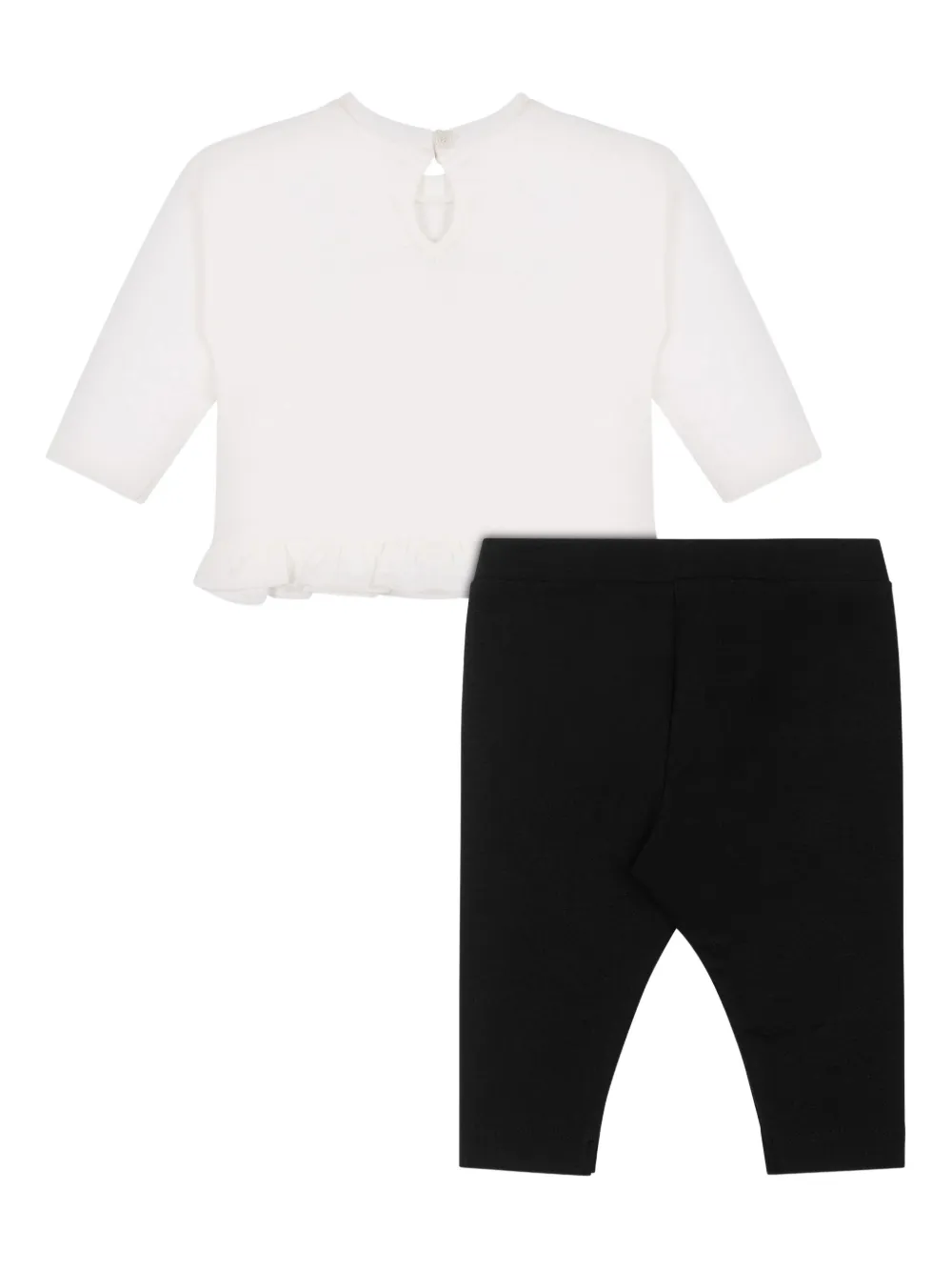 Moschino Kids T-shirt en legging met beerprint Wit