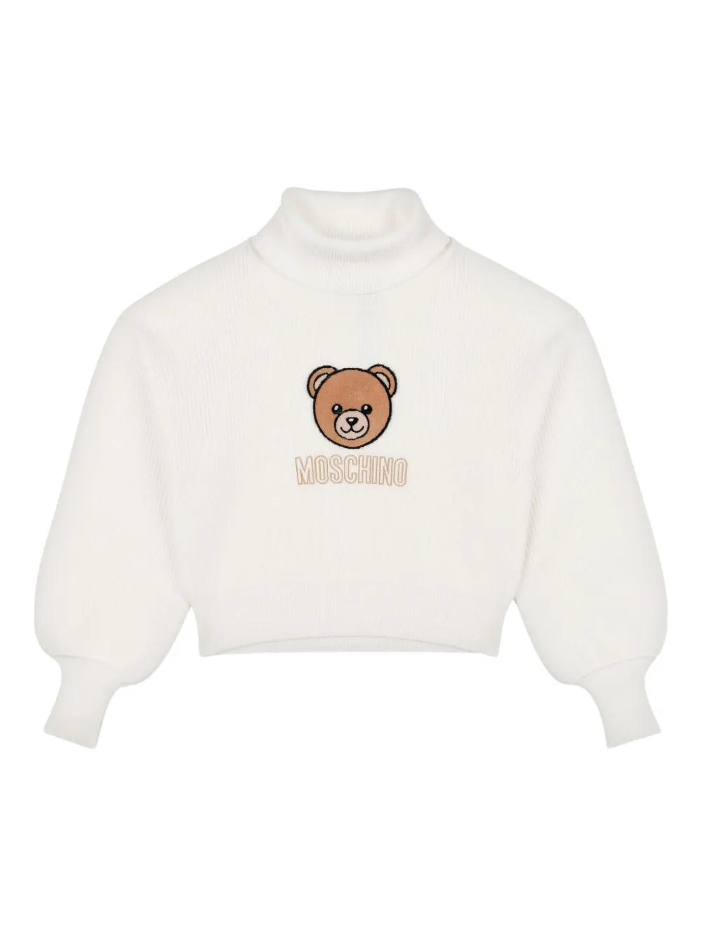 Moschino Kids Trui met teddybeerprint Wit