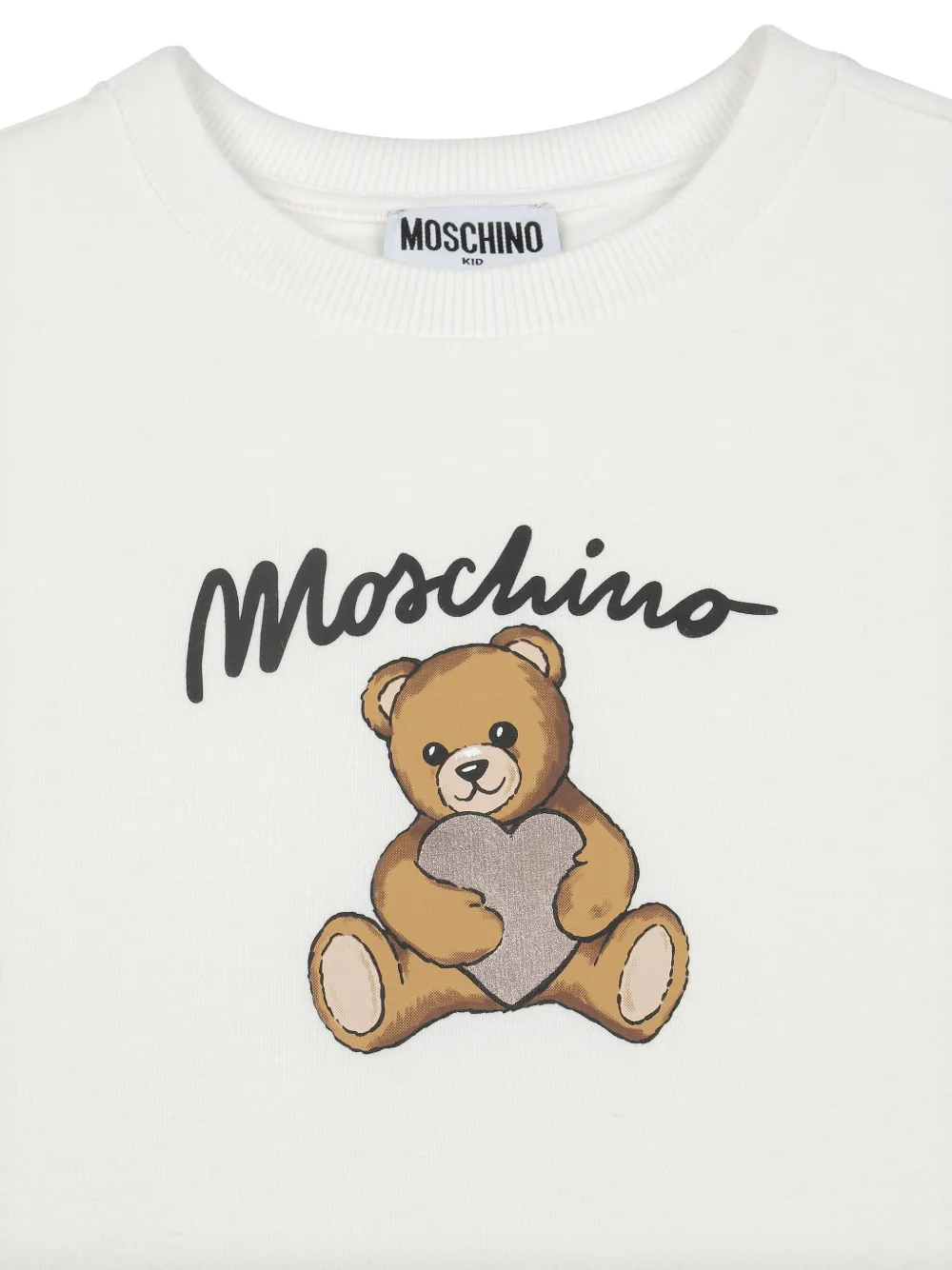 Moschino Kids Sweater met teddybeerprint Beige