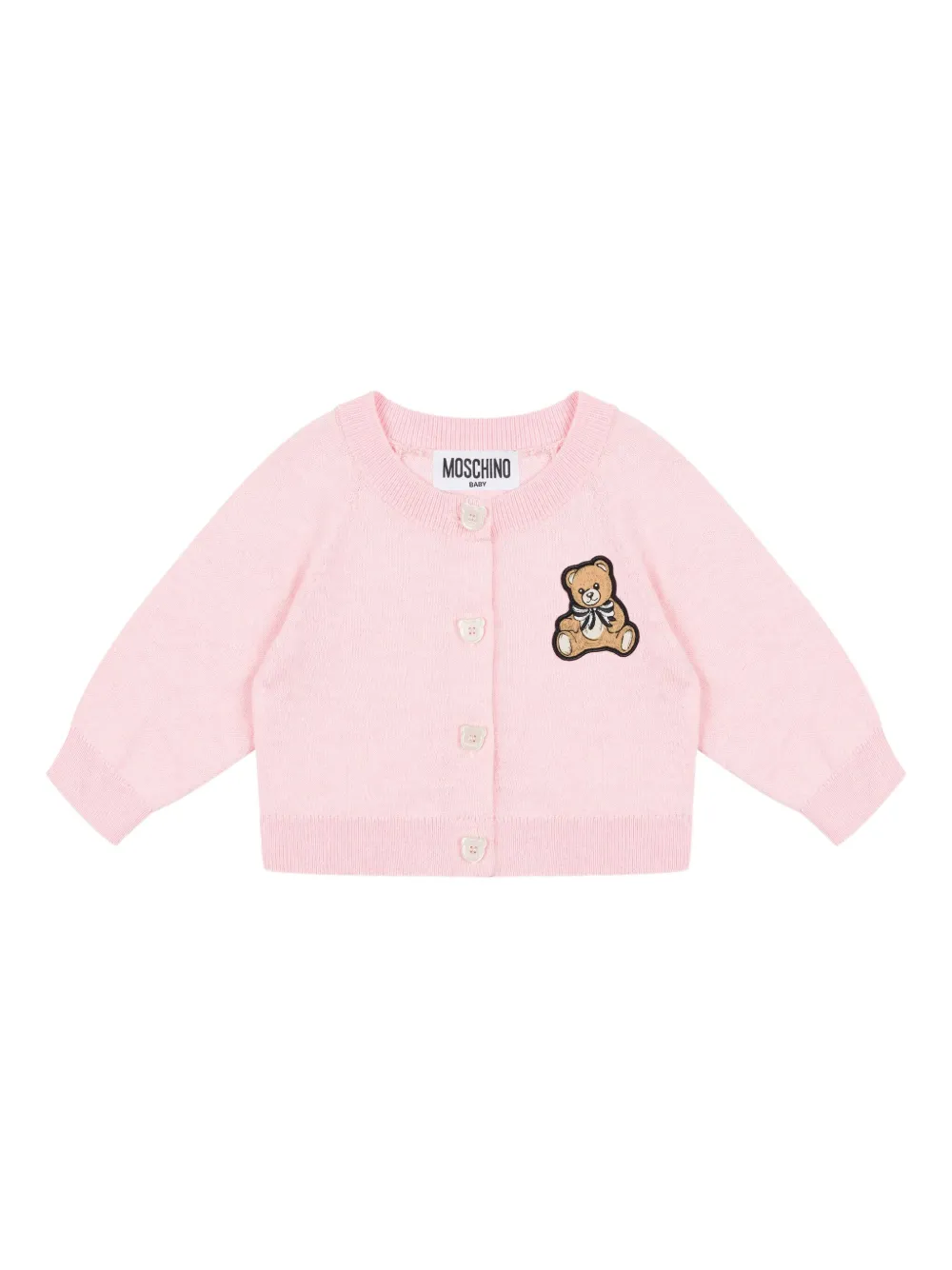 Moschino Kids Vest met geborduurde teddybeer Roze