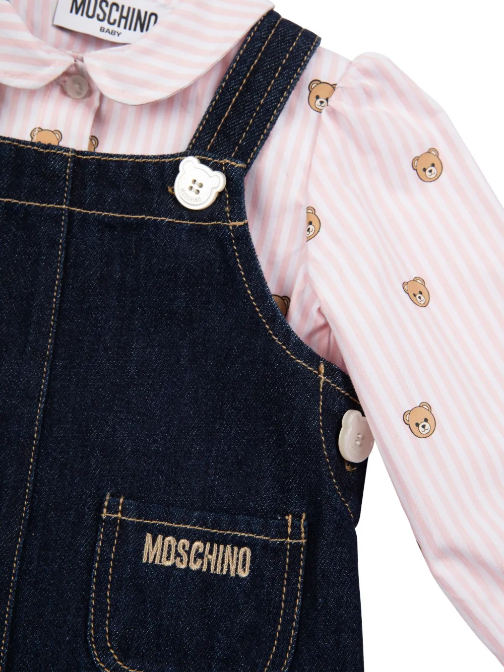 Moschino Kids Spijkerjurk Blauw