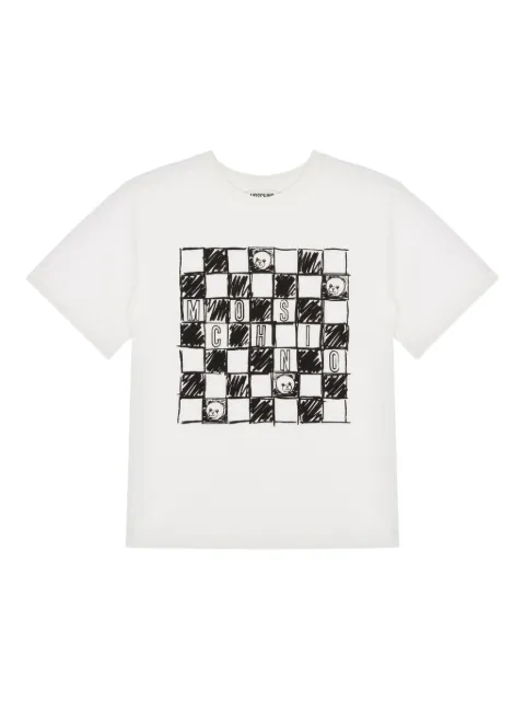 Moschino Kids checkerboard-print t-shirt
