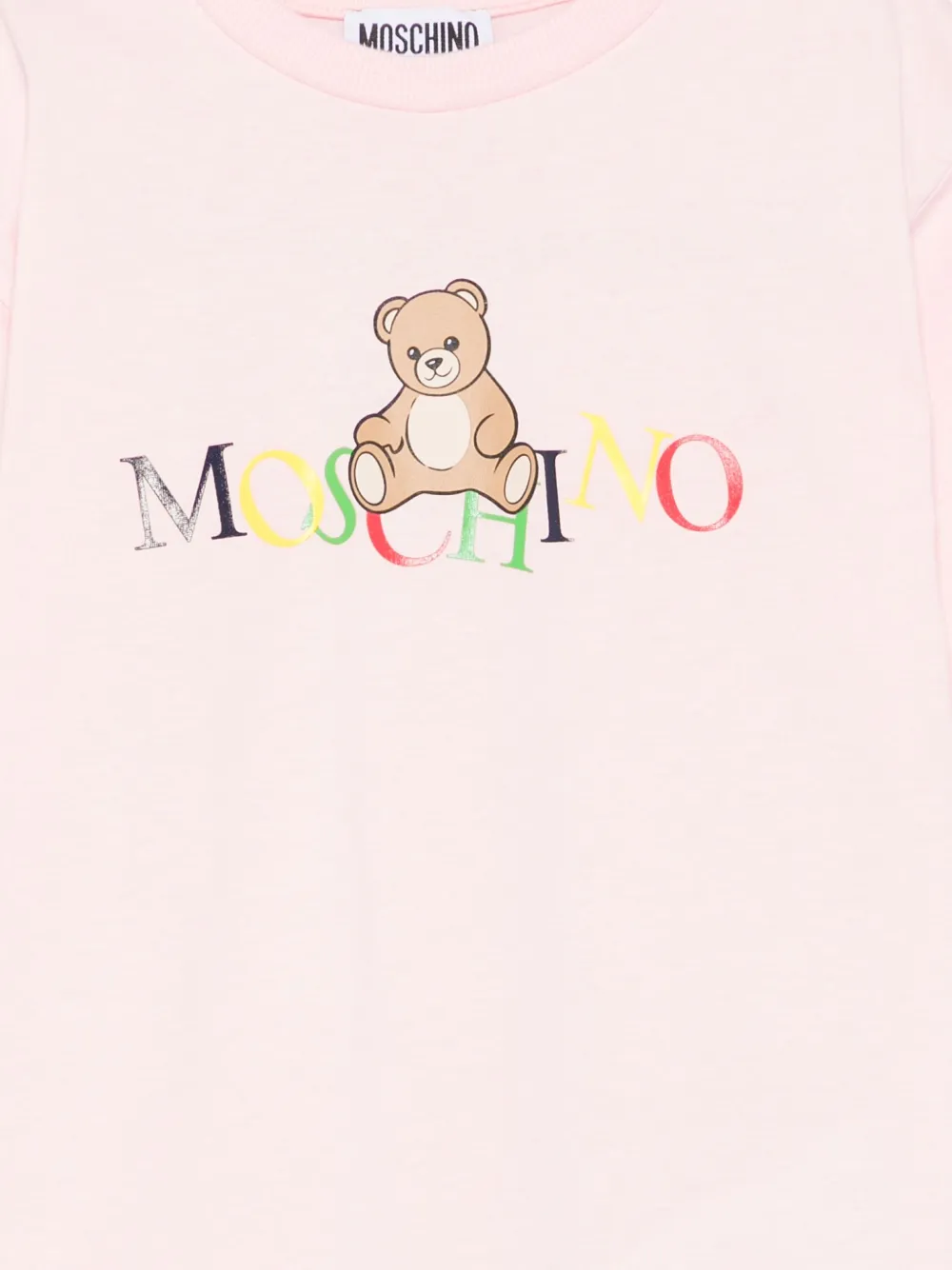 Moschino Kids T-shirt met teddybeerprint Roze