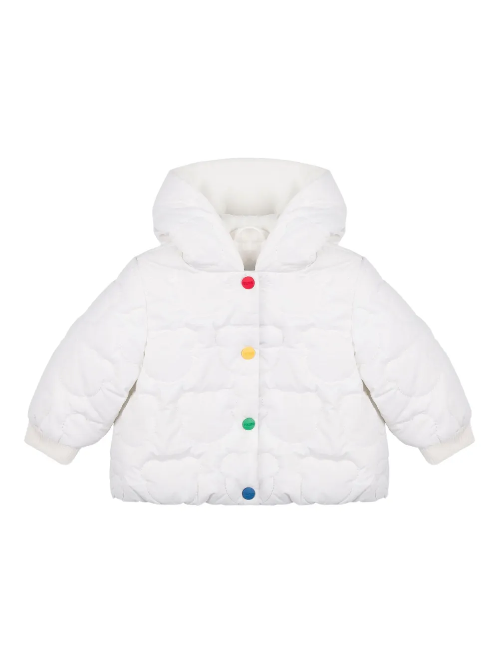 Moschino Kids Gewatteerd donsjack Wit