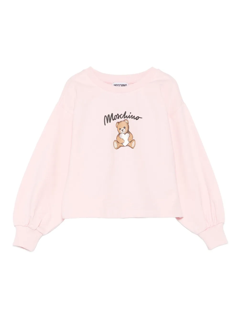 Moschino Kids Sweater met teddybeerprint Roze