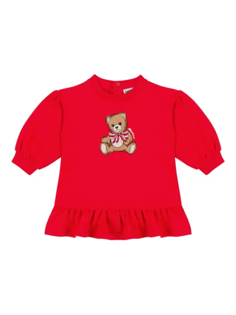 Moschino Kids Abito Teddy Bear con ruches